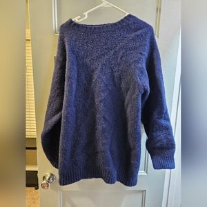 Shetland Wool Blue Sweater Size Large Made in Scotland